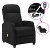 vidaXL Electric Massage Chair Black Faux Leather