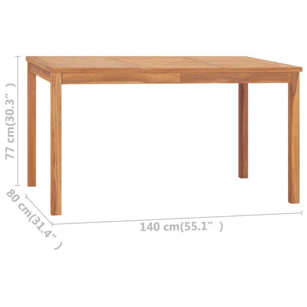 vidaXL 7 Piece Garden Dining Set Solid Teak Wood