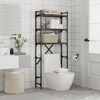 vidaXL Washing Machine Shelf Smoked Oak 67x25x163 cm Engineered Wood