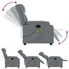 vidaXL Electric Massage Recliner Chair Grey Faux Leather