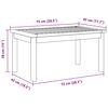 vidaXL Coffee Table Brown Solid Acacia wood
