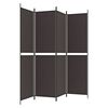 vidaXL 4-Panel Room Divider Brown 200x200 cm Fabric