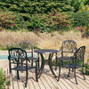 vidaXL 5 Piece Bistro Set Cast Aluminium Black