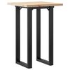 vidaXL Dining Table O-Frame 50x50x75,5 cm Solid Wood Pine and Steel