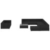 vidaXL 10 Piece Garden Lounge Set with Cushions Poly Rattan Black