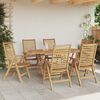vidaXL Garden Dining Set 7 pcs Brown Solid teak wood