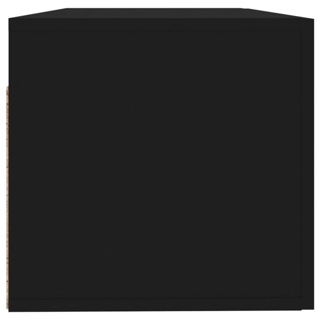 vidaXL Wall Cabinet Black 100x36.5x35 cm Engineered Wood