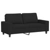 vidaXL 2 Piece Sofa Set Black Fabric