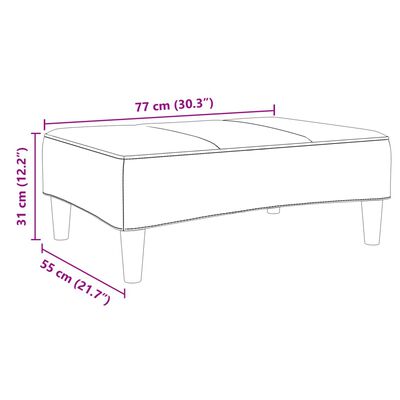 vidaXL Footstool Black 77x55x31 cm Velvet