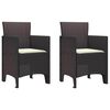 vidaXL Garden Dining Set 3 pcs Brown Polt rattan