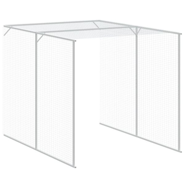 vidaXL Chicken Cage with Run Anthracite 165x1067x181 cm Galvanised Steel