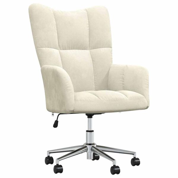 vidaXL Relaxing Chair Cream White Velvet