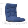 vidaXL Folding Floor Chair Blue Fabric