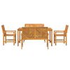 vidaXL Garden Dining Set 5 pcs Brown 150 x 90 x 74 cm
