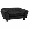 vidaXL Dog Sofa Black 72x45x30 cm Plush