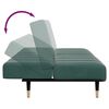 vidaXL 2-Seater Sofa Bed with Footstool Dark Green Velvet