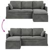vidaXL Sofa Dark Grey 198 x 134 x 80 cm Velvet