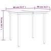 vidaXL 3 Piece Garden Dining Set with Cushions Poly Rattan and Steel