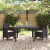 vidaXL Garden Dining Set 3 pcs Brown Polt rattan