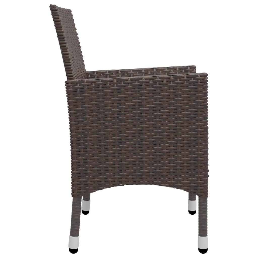 vidaXL 7 Piece Garden Dining Set Brown