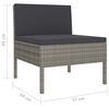 vidaXL 10 Piece Garden Lounge Set with Cushions Poly Rattan Grey