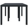 vidaXL Garden Dining Table Anthracite 200 x 100 x 73 cm Poly Rattan