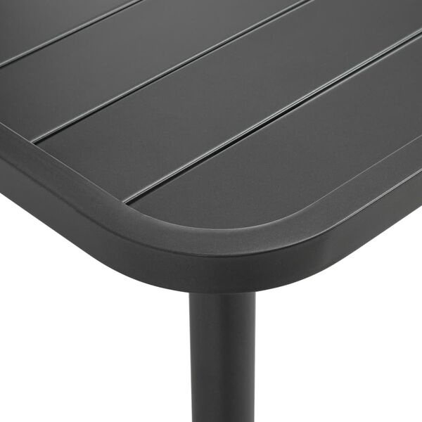 vidaXL 7 Piece Outdoor Dining Set Steel Dark Grey