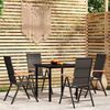 vidaXL 5 Piece Garden Dining Set Black