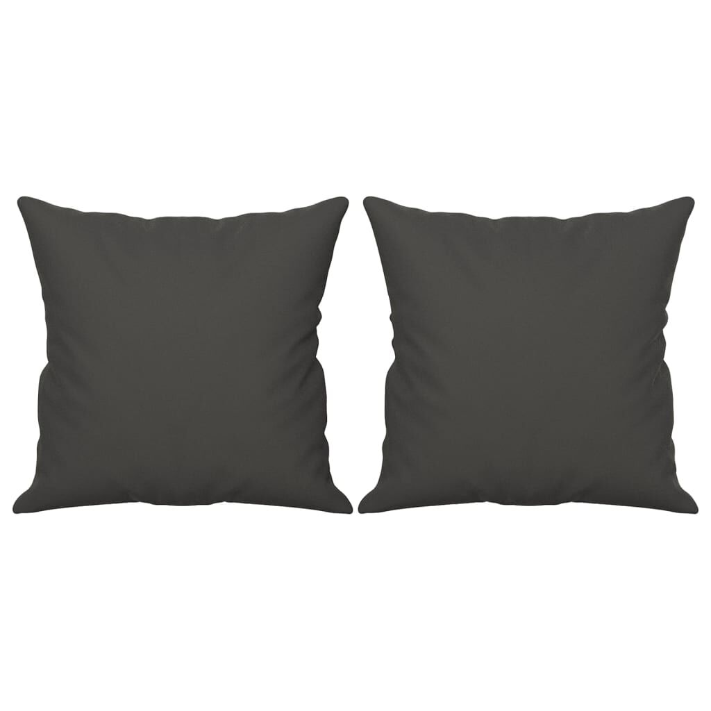 vidaXL 3 Piece Sofa Set with Pillows Dark Grey Microfibre Fabric
