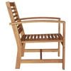 vidaXL Garden Chairs 2 pcs Natural 60 x 65 x 76.5 cm Solid teak wood