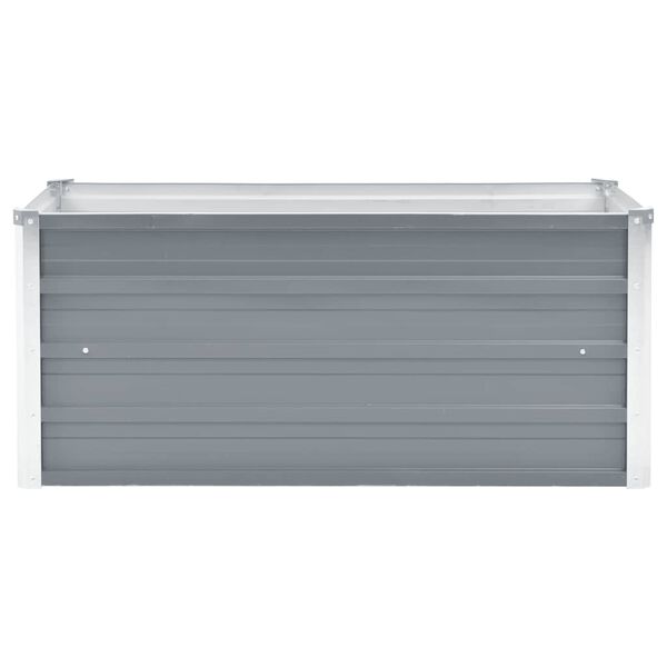 vidaXL Garden Raised Bed Galvanised Steel 100x40x45 cm Grey