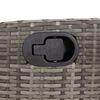 vidaXL Reclining Garden Chairs 2 pcs with Footrest Grey Poly Rattan