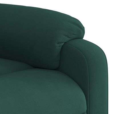 vidaXL Electric Stand up Massage Recliner Chair Dark Green Velvet