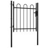 vidaXL Single Door Fence Gate with Hoop Top 100 x 75 cm