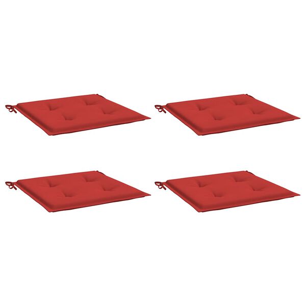 vidaXL Garden Chair Cushions 4 pcs Red 50x50x4 cm Oxford Fabric