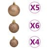 vidaXL Artificial Pre-lit Christmas Tree with Ball Set White 150 cm