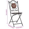 vidaXL Mosaic Bistro Chairs 2 pcs Brown Ceramic