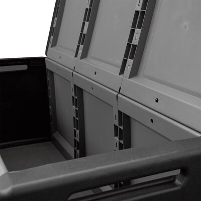vidaXL Garden Storage Box 138x53x57 cm 330 L Dark Grey and Black
