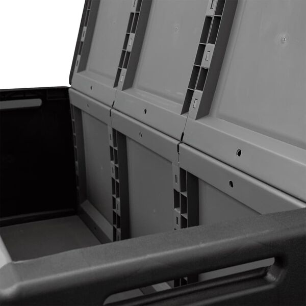 vidaXL Garden Storage Box 138x53x57 cm 330 L Dark Grey and Black