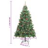 vidaXL Artificial Hinged Christmas Tree 300 LEDs 240 cm
