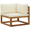 vidaXL Sectional Corner Sofas 2 pcs with Cushions Cream White