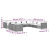 vidaXL 10 Piece Garden Lounge Set with Cushions Black Poly Rattan