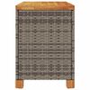vidaXL Garden Storage Box Grey 80x40x48 cm Poly Rattan Acacia Wood