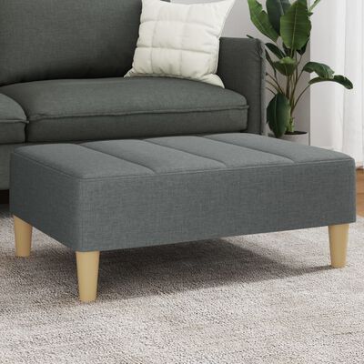 vidaXL Footstool Dark Grey 77x55x31 cm Fabric