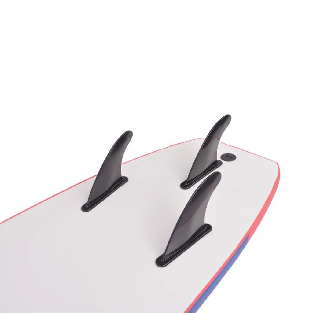 vidaXL Surfboard Blue and Red 170 cm