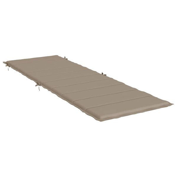 vidaXL Sun Lounger Cushion Taupe 186x58x4cm Oxford Fabric