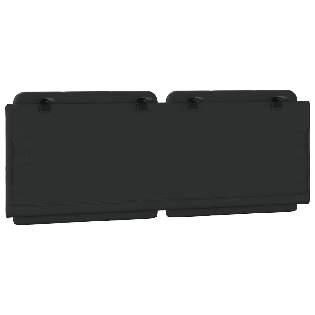 vidaXL Headboard Cushion "Zadar" Black 137 cm Double Faux Leather