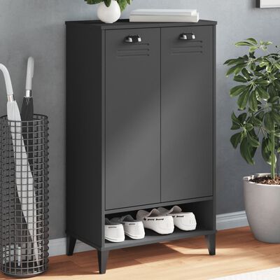 vidaXL Shoe Cabinet VIKEN Anthracite Grey Engineered Wood