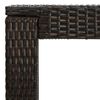 vidaXL 3 Piece Garden Bar Set with Cushions Poly Rattan Brown