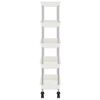 vidaXL 5-Tier Kitchen Trolley White 42x29x128 cm Iron and ABS